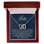 To My Bestie | Best Friend Ever | Interlocking Hearts Necklace - ALL4THEGIFTOFIT
