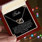To My Bestie | Sisters by Heart | Interlocking Hearts Necklace - ALL4THEGIFTOFIT