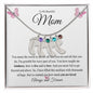 To My Beautiful Mom | You are Loved | Baby Feet Necklace with Birthstone - Gift for Mother's Day, Birthdays, Holidays - ALL4THEGIFTOFIT