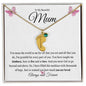 To My Beautiful Mum | You are Loved | Baby Feet Necklace and Birthstone - Gift for Mother's Day, Birthday, Holidays - ALL4THEGIFTOFIT