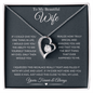 To My Beautiful Wife | Yours Forever & Always | Forever Love Necklace - ALL4THEGIFTOFIT
