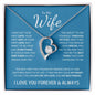 To My Wife (Blue Card) | I Love You Forever & Always | Forever Love Necklace - ALL4THEGIFTOFIT