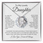 To My Lovely Daughter | Always Keep Me In Your Heart | Forever Love Necklace - ALL4THEGIFTOFIT