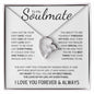 To My Soulmate | I Love You Forever & Always | Forever Love Necklace - Gift for Wife, Fiance, Girlfriend - ALL4THEGIFTOFIT