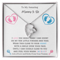 To My Amazing Mommy to Be | Love and Kicks | Love Knot Necklace - Gift for Mother's Day, Mom to Be, Baby Shower Gift, Expecting Mother, Pregnancy - ALL4THEGIFTOFIT