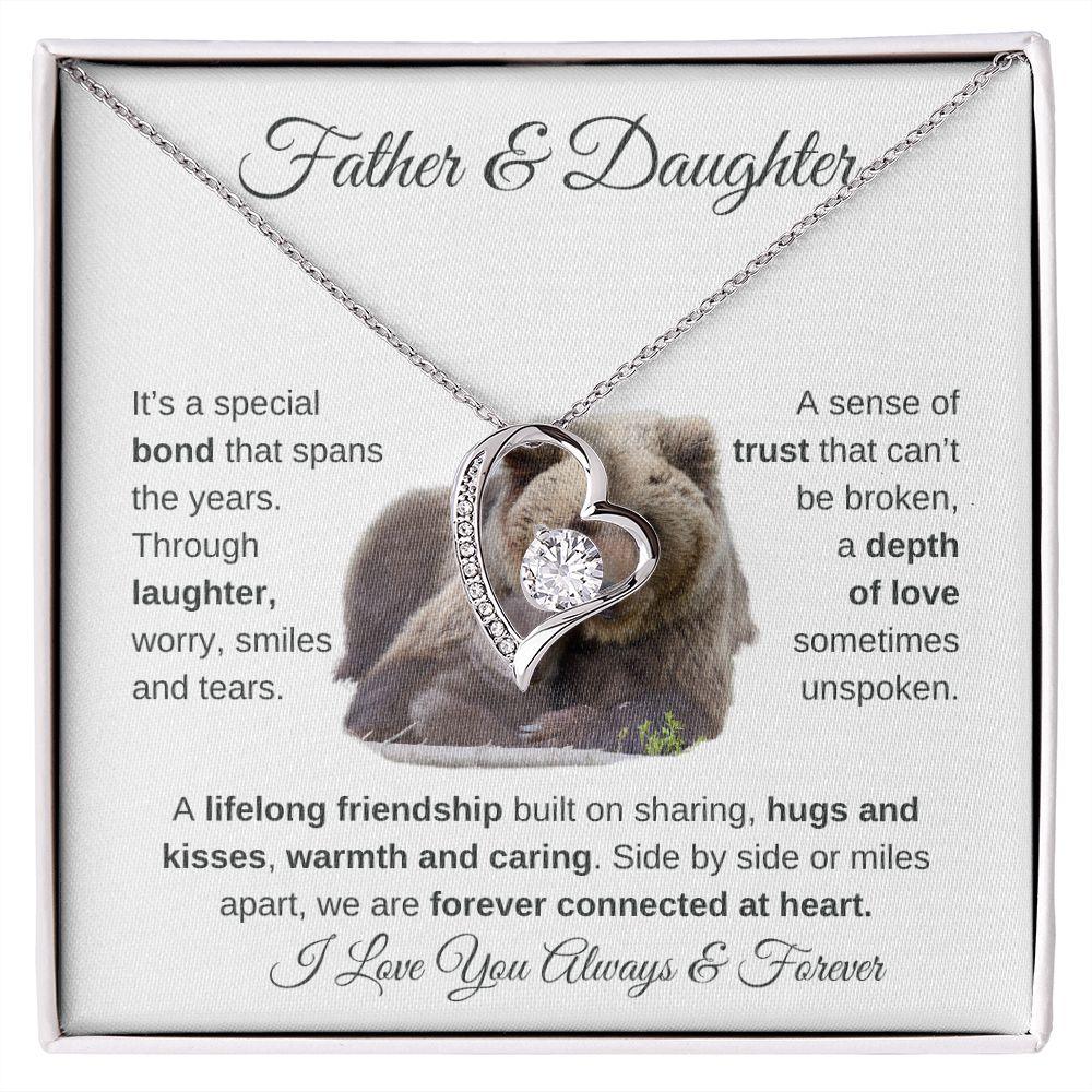 Father & Daughter | Forever Connected At Heart | Forever Love Necklace - ALL4THEGIFTOFIT