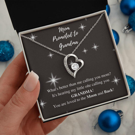 Mom Promoted to Grandma | Forever Love Necklace - Gift for Grandma, Mother's Day - ALL4THEGIFTOFIT
