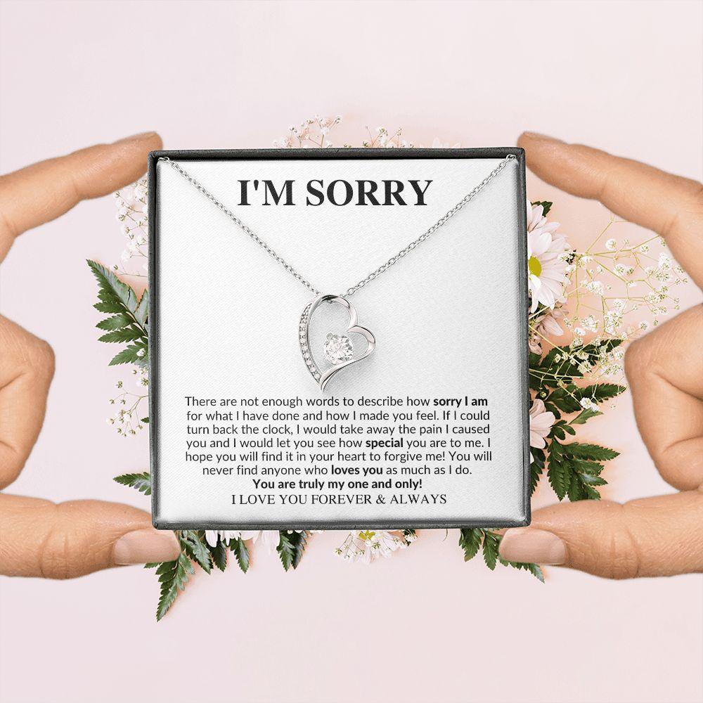 I'm Sorry | You are Truly My One and Only | forever Love Necklace - Gift for Wife, Soulmate, Fiancée, Girlfriend - ALL4THEGIFTOFIT
