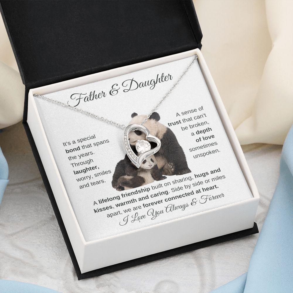 Father & Daughter | Forever Connected At Heart | Forever Love Necklace - ALL4THEGIFTOFIT