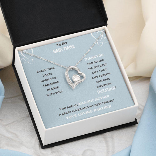 To My Baby Mama | Your Loving Partner | Forever Love Necklace - ALL4THEGIFTOFIT