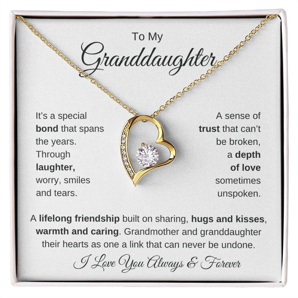 To My Granddaughter | Love You Always | Forever Love Necklace - Gift for Birthday, Holidays, Just Because - ALL4THEGIFTOFIT
