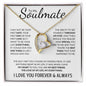 To My Soulmate | I Love You Forever & Always | Forever Love Necklace - Gift for Wife, Fiance, Girlfriend - ALL4THEGIFTOFIT