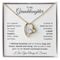 To My Granddaughter | Forever Connected at Heart | Forever Love Necklace - Gift for Birthday, Holidays, Just Because - ALL4THEGIFTOFIT