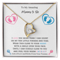 To My Amazing Mommy to Be | Love and Kicks | Love Knot Necklace - Gift for Mother's Day, Mom to Be, Baby Shower Gift, Expecting Mother, Pregnancy - ALL4THEGIFTOFIT