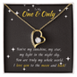 To My One & Only | Love You To The Moon & Back | Forever Love Necklace - Gift for Soulmate, Wife, Fiance, Girlfriend - ALL4THEGIFTOFIT