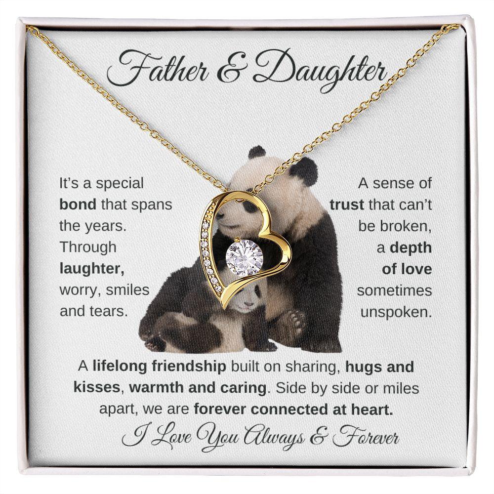 Father & Daughter | Forever Connected At Heart | Forever Love Necklace - ALL4THEGIFTOFIT