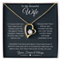 To My Beautiful Wife | Yours Forever & Always | Forever Love Necklace - ALL4THEGIFTOFIT