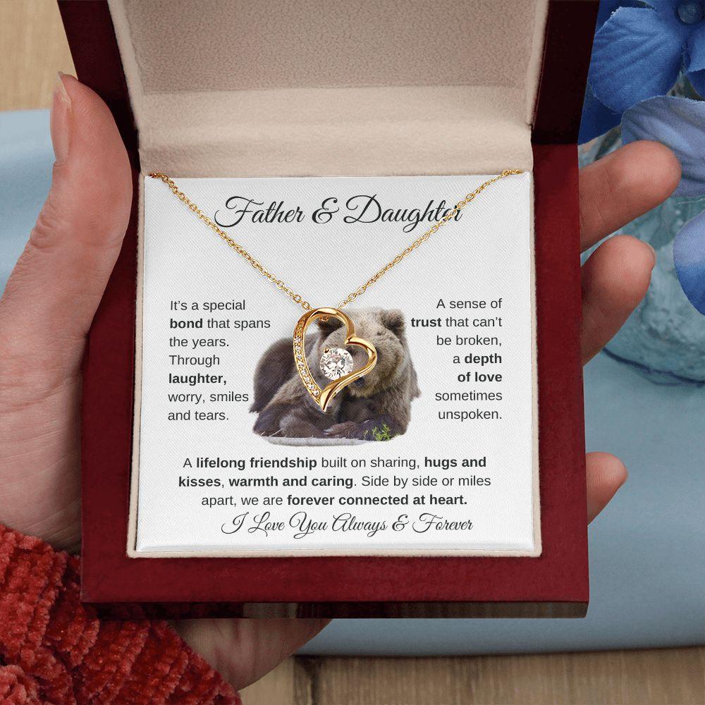 Father & Daughter | Forever Connected At Heart | Forever Love Necklace - ALL4THEGIFTOFIT