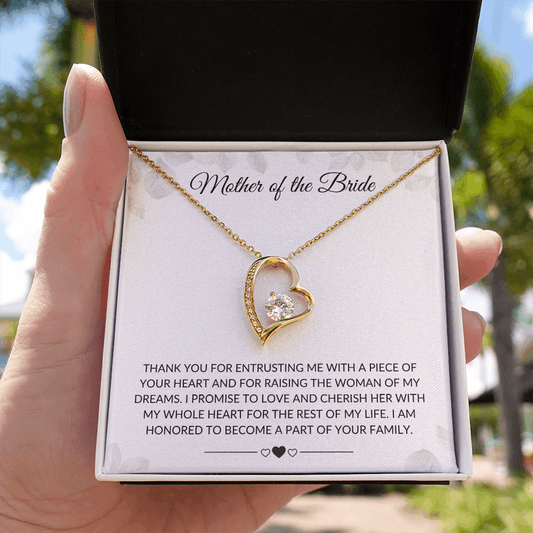 MOTHER OF THE BRIDE | THANK YOU FOR ENTRUSTING ME WITH A PIECE OF YOUR HEART - ALL4THEGIFTOFIT