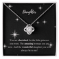 Daughter | You are Cherished | Love Knot Necklace - ALL4THEGIFTOFIT