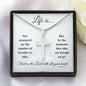 Life Is... | Cross Necklace - Gift for Easter, Confirmation, Birthdays, Holidays - ALL4THEGIFTOFIT