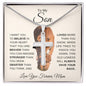 To My Son - You are Brave, Strong & Smart | Cross Necklace - ALL4THEGIFTOFIT