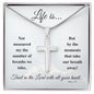 Life Is... | Cross Necklace - Gift for Easter, Confirmation, Birthdays, Holidays - ALL4THEGIFTOFIT