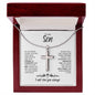 To My Son | I Believe In You | Cross Necklace - ALL4THEGIFTOFIT