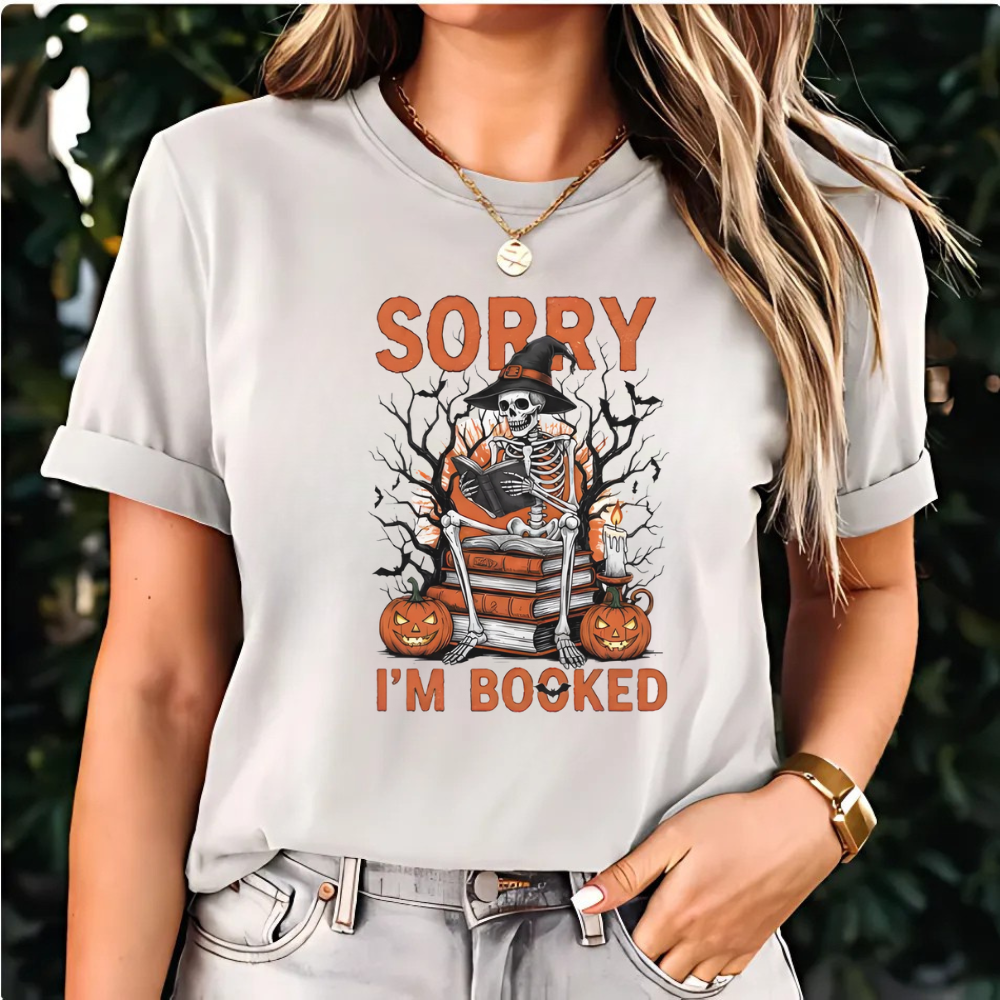 Sorry I'm Booked Halloween Shirt