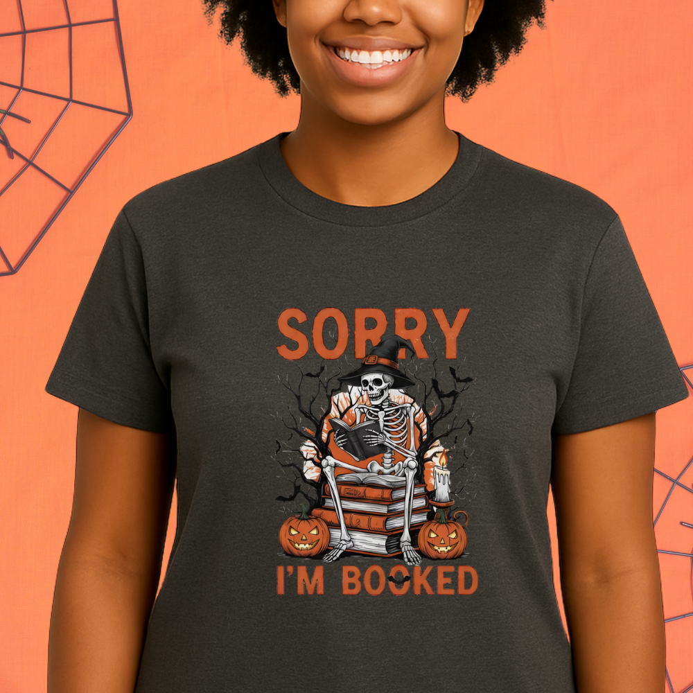 Sorry I'm Booked Halloween Shirt