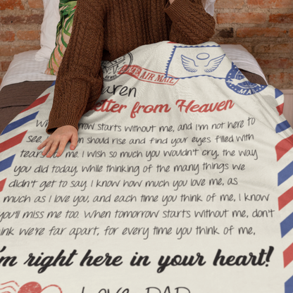 Personalized Letter From Heaven Blanket