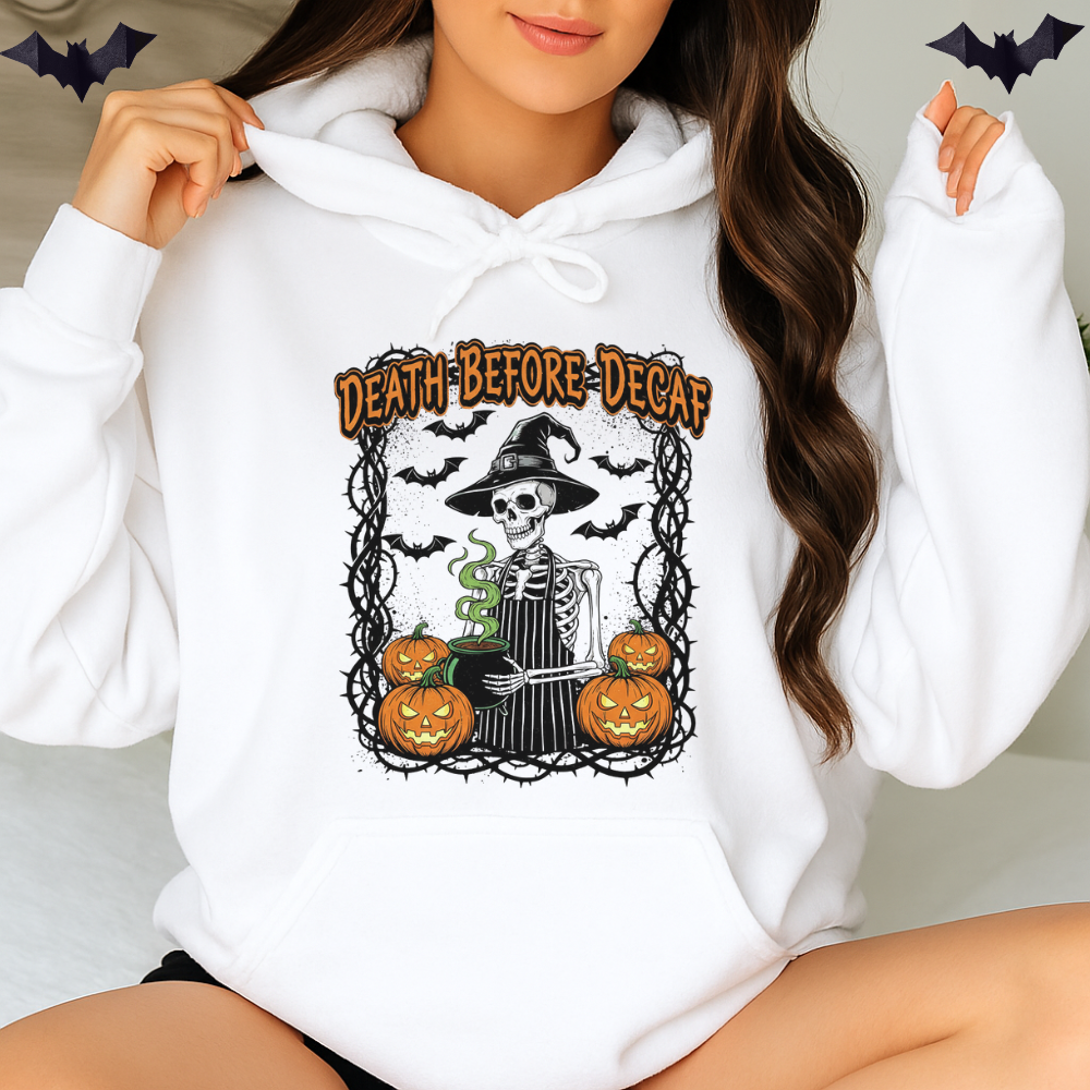 Death Before Decaf Skeleton Barista Shirt
