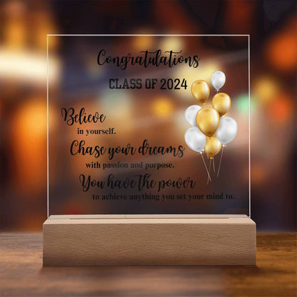 Congratulations Class of...Graduation Acrylic Square Plaque