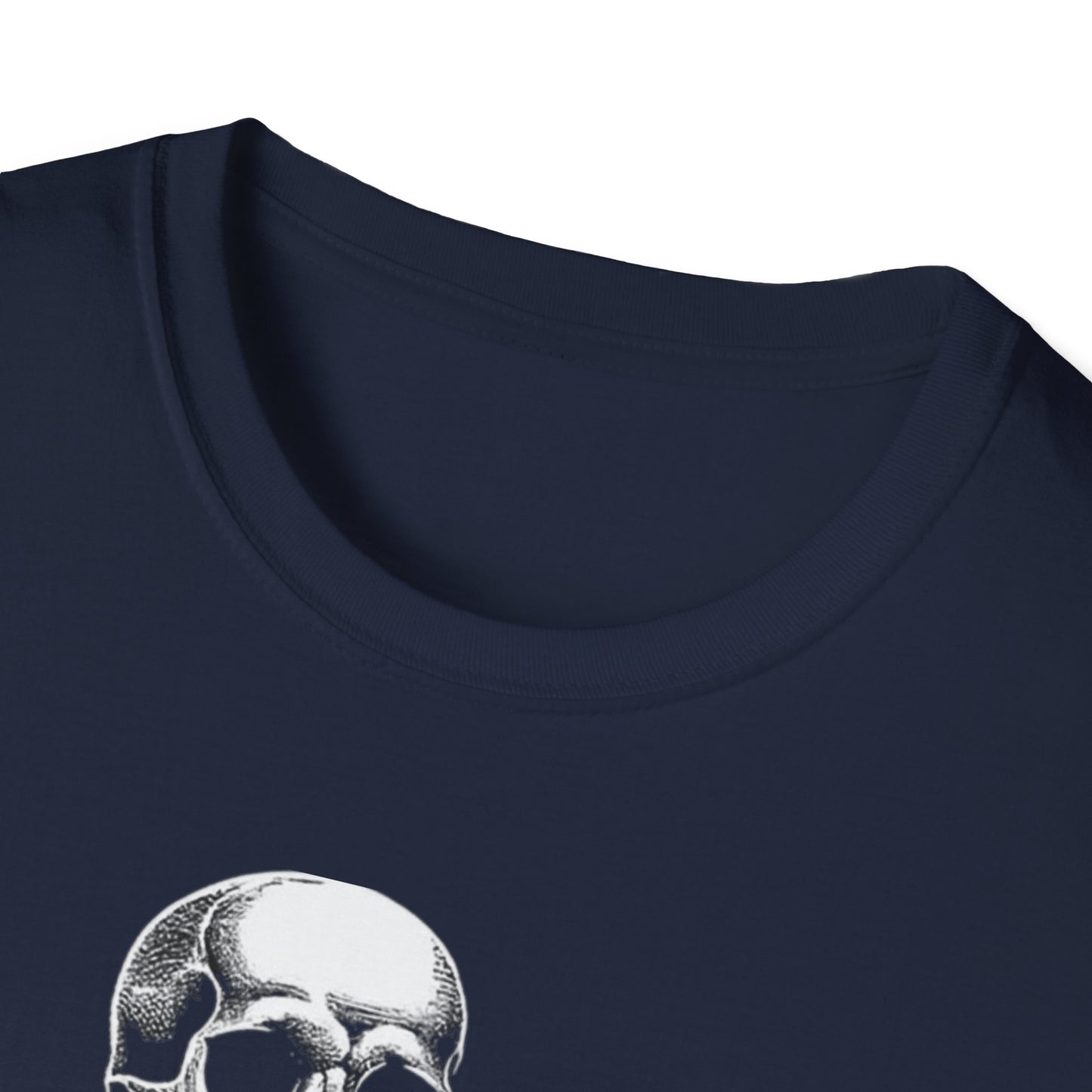 Skeleton and Dog Graphic Tee, Halloween T-Shirt, Pet Lover Gift, Unisex Softstyle Shirt, Casual Wear, Funny Pet Shirt