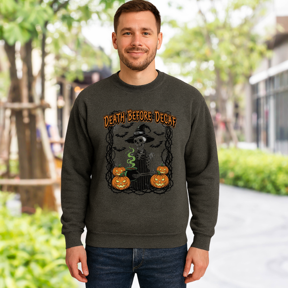 Death Before Decaf Skeleton Barista Shirt