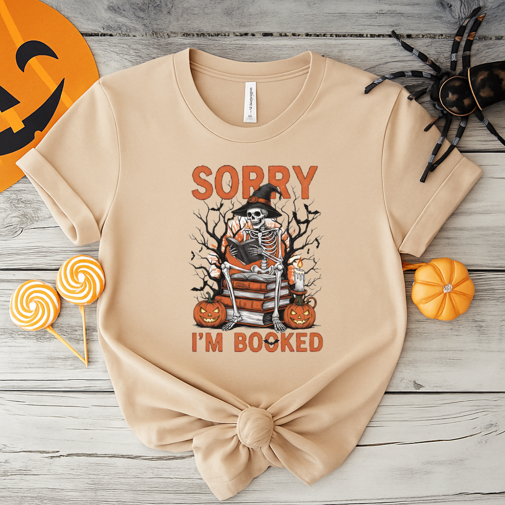 Sorry I'm Booked Halloween Shirt