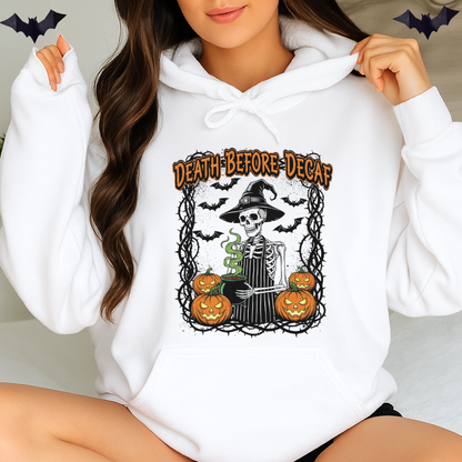 Death Before Decaf Skeleton Barista Shirt
