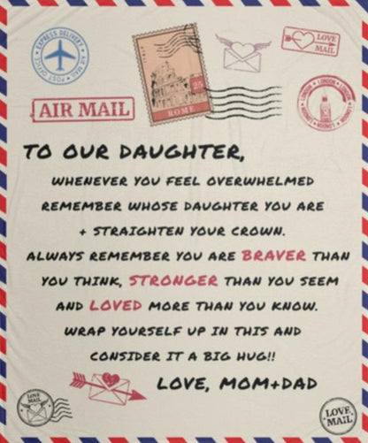 To Our Daughter Blanket | Love Mom & Dad
