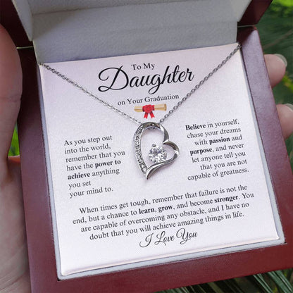 To My Daughter On Your Graduation | Believe in Yourself | Forever Love Necklace