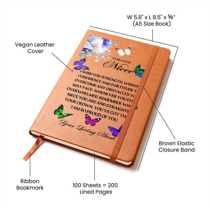 To My Lovely Niece | So Proud of You | Graphic Leather Journal - ALL4THEGIFTOFIT