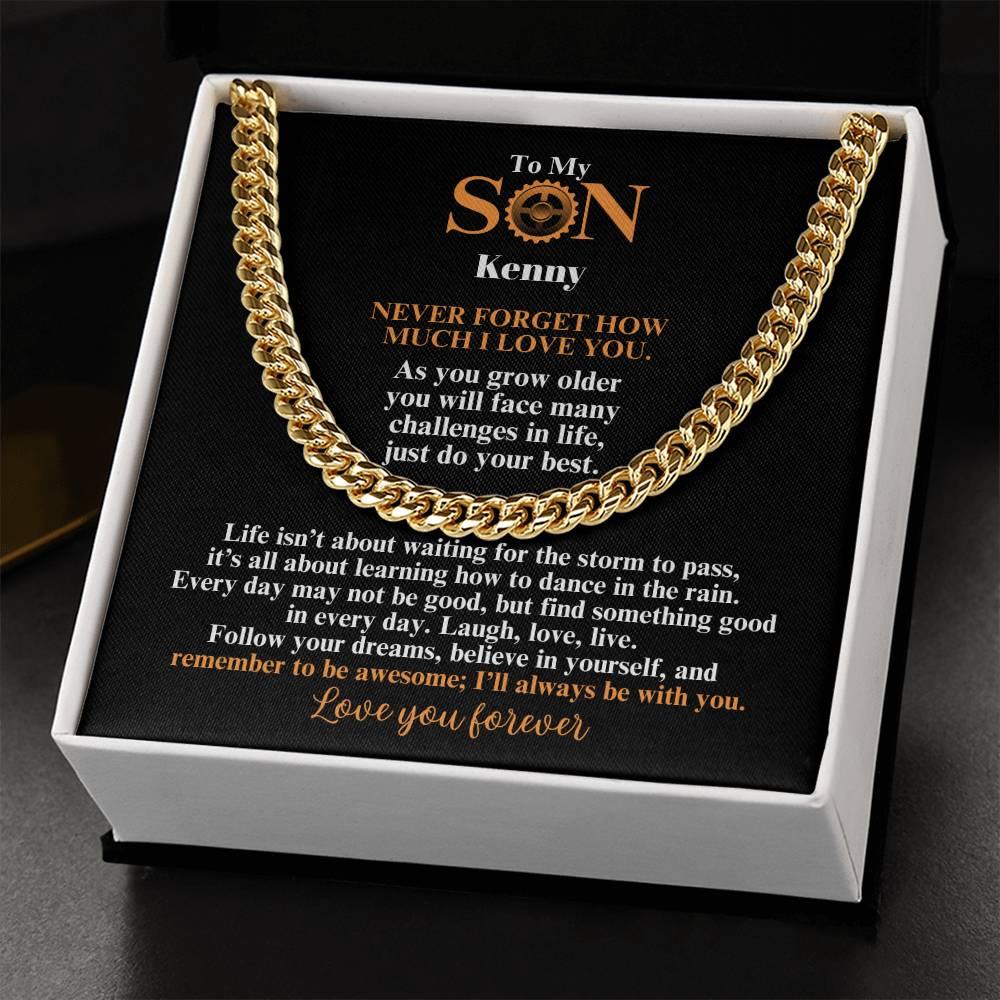 To My Son | Believe In Yourself | Black Card | Cuban Link Chain | Gift for Birthday, Holidays or Just Because - ALL4THEGIFTOFIT
