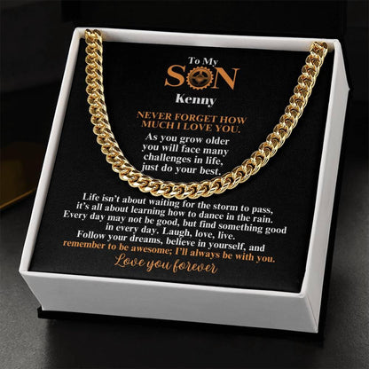 To My Son | Believe In Yourself | Black Card | Cuban Link Chain | Gift for Birthday, Holidays or Just Because - ALL4THEGIFTOFIT