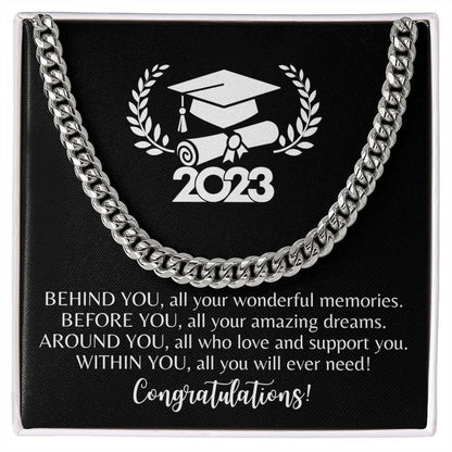 2023 | Congratulations Graduate | Cuban Link Chain - ALL4THEGIFTOFIT
