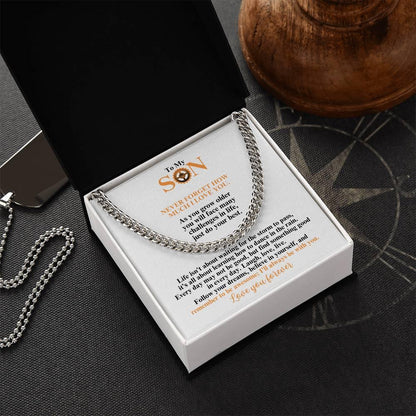 To My Son | Believe In Yourself | Cuban Link Chain | Gift for Birthday, Holidays or Just Because - ALL4THEGIFTOFIT