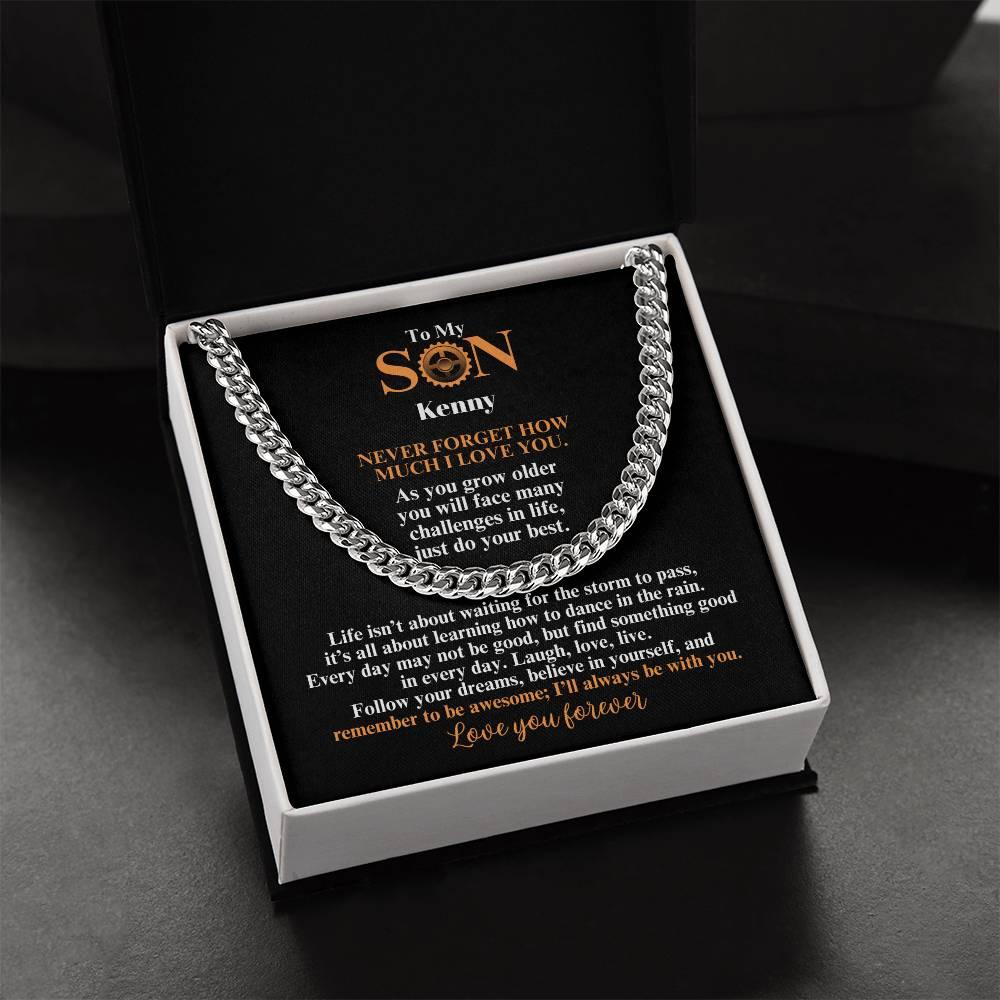 To My Son | Believe In Yourself | Black Card | Cuban Link Chain | Gift for Birthday, Holidays or Just Because - ALL4THEGIFTOFIT