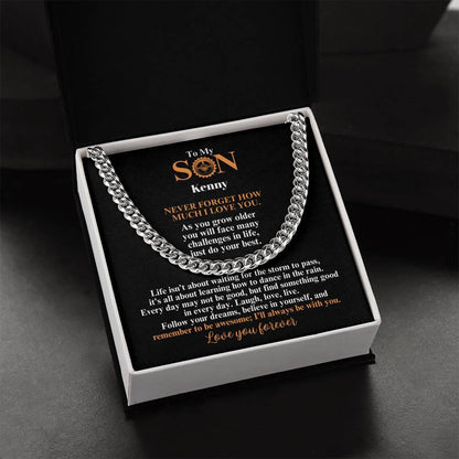 To My Son | Believe In Yourself | Black Card | Cuban Link Chain | Gift for Birthday, Holidays or Just Because - ALL4THEGIFTOFIT