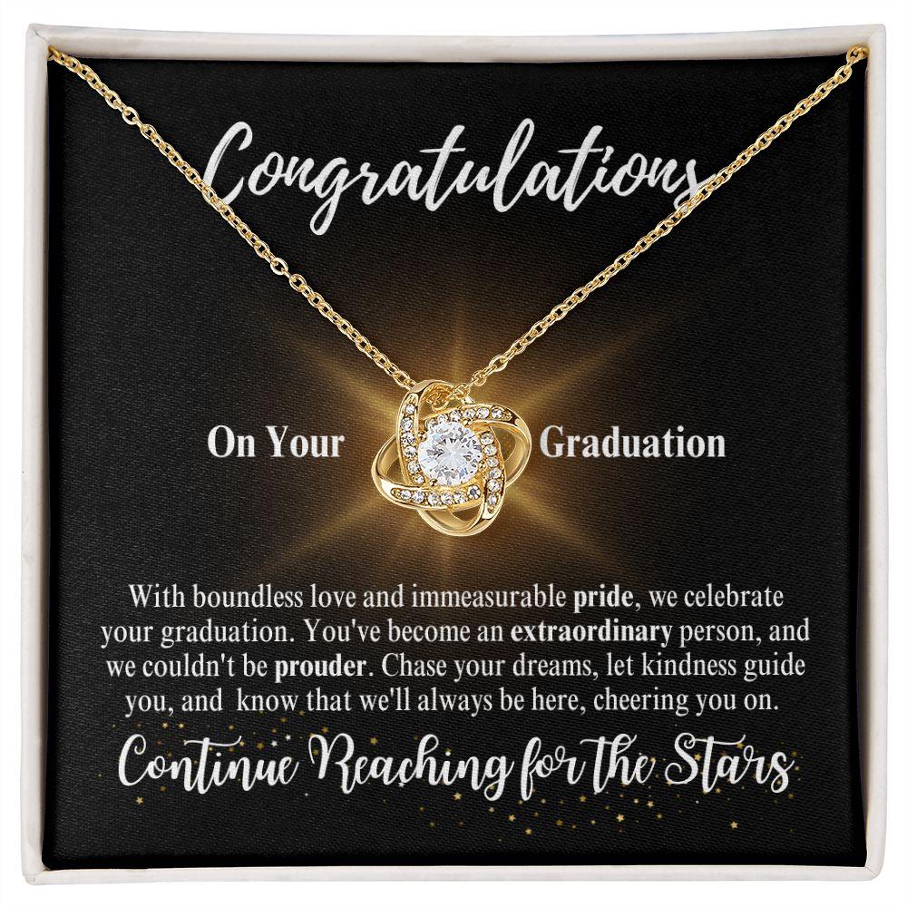 Congratulations | Continue Reaching for the Stars | Love Knot Necklace - ALL4THEGIFTOFIT