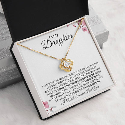 To My Daughter | You are My Greatest Gift | Love Knot Necklace