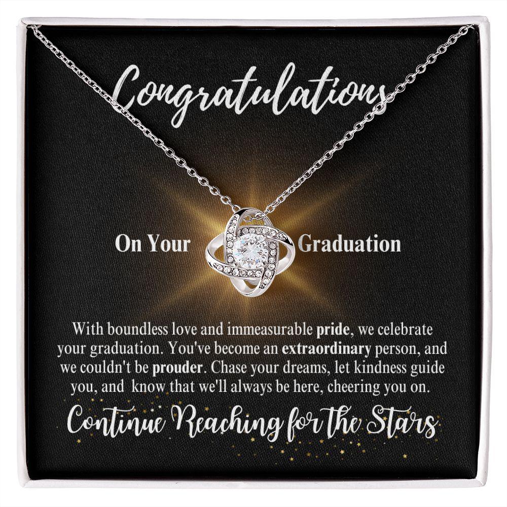Congratulations | Continue Reaching for the Stars | Love Knot Necklace - ALL4THEGIFTOFIT
