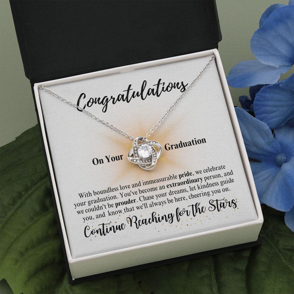 Congratulations | Continue Reaching for the Stars | Love Knot Necklace - ALL4THEGIFTOFIT
